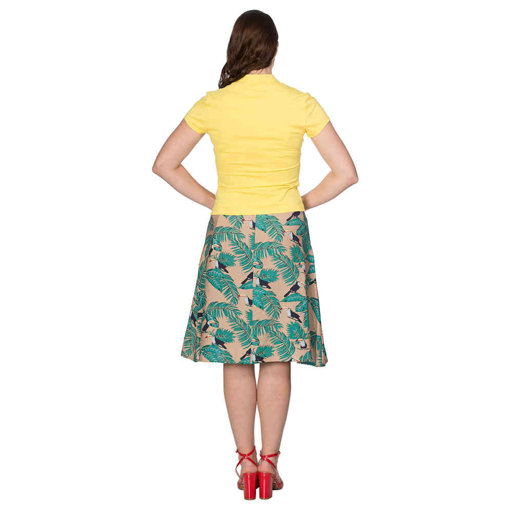 Dancing Days - Mandarin collar Top - Geel